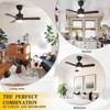 Aheaplus 3-Size Modern Ceiling Fan with Dimmable Light and 6-Speed Reversible DC Motor - 3 of 4