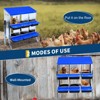 Galvanized Steel Chicken Nesting Box with Roll-Away Tray, 6/8/10 Hole Options, Wall or Stand Mount - 4 of 4