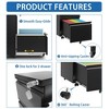 NicBex 3 Drawer Mobile File Cabinet with Lock Metal Filing Cabinets Under Desk Storage for Home Office Organizer - 3 of 4