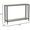 Console Table, Sofa Tables Narrow Entryway Table with Glass Shelf and Metal Frame - 2 of 4