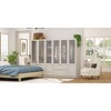 FUFU&GAGA Modern Simple Wardrobe Frosted Glass Door Combination Clothes Storage Cabinet White - 4 of 4