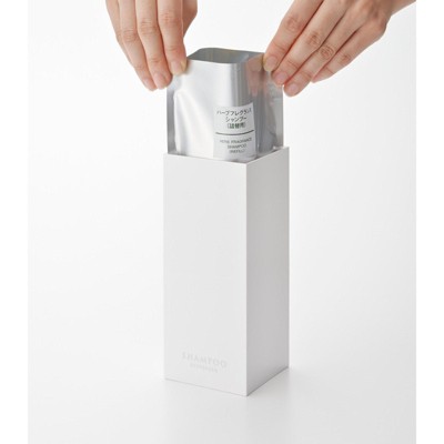 White ABS Plastic Square Body Soap Dispenser with Stainless Steel Pump