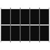 Aghana Digitals 5-Panel Foldable Fabric Room Divider, 98.4"x70.9" Black - Privacy Screen, Sun - 3 of 4