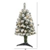 Nearly Natural 3-ft Flocked West Virginia Fir Artificial Christmas Tree with 50 Clear LED Lights - 2 of 4