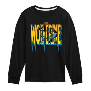 Boys' - Marvel - Wolverine Logo Long Sleeve Graphic T-Shirt - 1 of 4