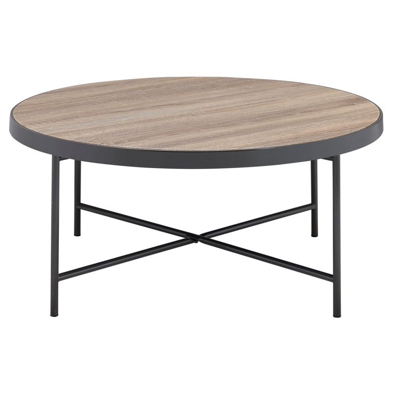 X Base Coffee Table Oak Gray - Acme Furniture, 4 of 6