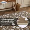 Modern Washable Foldable Rug, Floral Pattern Area Rug with Non Slip Backing, Non-Slip Low Pile Floor Carpet for Living Room Dorm Office Decor - 4 of 4
