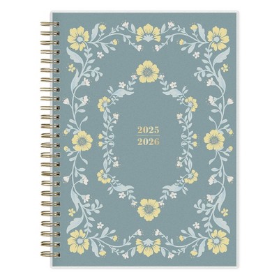 Blue Sky 5.875"x8.625" Weekly/Monthly Wirebound Planner Smooth Frosted Sammie Greem