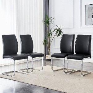 NicBex PU Dining Chairs,Simple Armless Chairs with Metal Legs for Home,Kitchen,Living Room,Restaurant - 1 of 4
