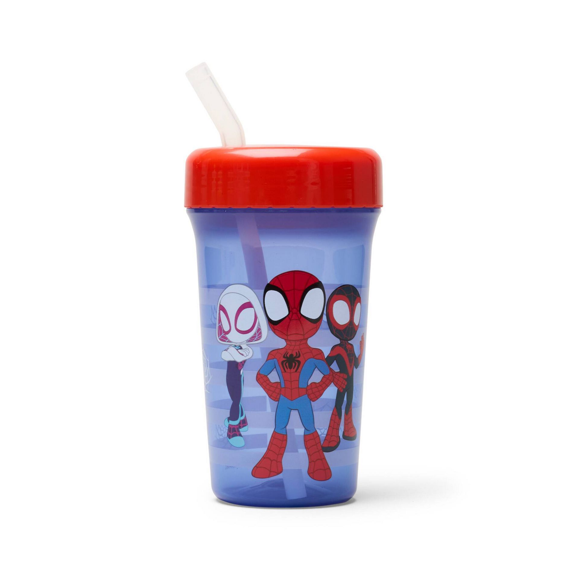 The First Years Spider-Man 12oz Polypropylene Straw Tumbler Cup: BPA-Free, With Silicone Lid