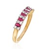 Ross-Simons 0.30 ct. t.w. Ruby and .21 ct. t.w. Diamond Ring in 14kt Yellow Gold - 3 of 4