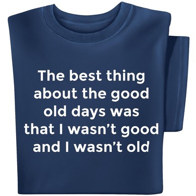 Collections Etc Funny Good Old Day Short Sleeve Graphic T-Shirt