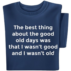 Collections Etc Funny Good Old Day Short Sleeve Graphic T-Shirt - 1 of 4