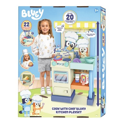 Blue and White Chef Kitchen Playset with Sounds and Lights