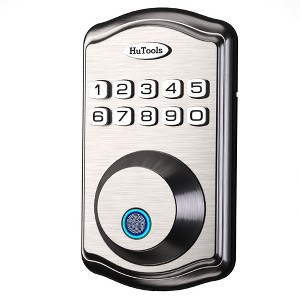 ZACHVO Fingerprint Door Lock Keyless Deadbolt, Electric Door Locks with Keypads and Emergency Charging Port, Satin Nickel - 1 of 4