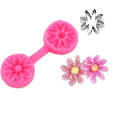 O'Creme Flower Kit for Shaping Gumpaste, One Silicone Flower Mold and Cutter