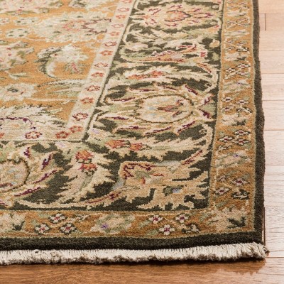Heirloom Gold & Green Wool 6' x 9' Hand-Knotted Rug