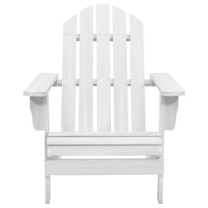 vidaXL Adirondack Chair Lounge Patio Lawn Chair for Garden Solid Wood Fir - White - 1 of 4