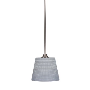 Toltec Lighting Paramount 1 - Light Pendant in  Brushed Nickel with 10" Gray Matrix Shade - 1 of 1