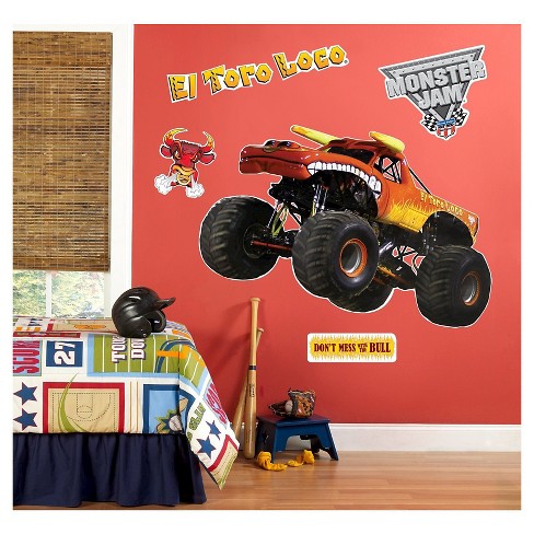 Monster Jam El Toro Loco Giant Wall Decals Target