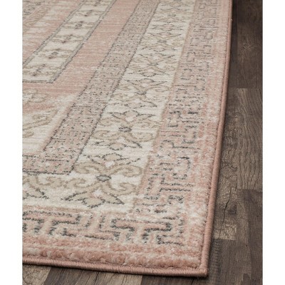 Harper Blue Geometric 24"x4" Easy-Care Synthetic Area Rug