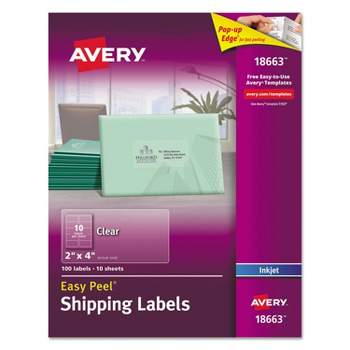 Avery Printable Sticker Paper, Glossy Clear, 8-1/2 x 11, Laser and Inkjet  Printers, 7 Sheets (4397)