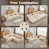 Whisen Convertible Floor Sofa Bed with Fixed-Shape Frame Loveseats Boneless Modular Sectional Chenille Fabric - 2 of 4
