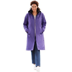 Woman Within Plus Size Mid-Length Raincoat - 1 of 4