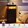 WOWLIVE 4 Drawer Dresser with Power Outlet & LED, 39.37'' H Dresser with Push-To-Open Extension Drawer, Wood Storage Chest - 4 of 4