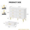 Modern Wooden Dresser Dresser with 6 Drawers Chest of Drawers with Gold Knobs Bedroom Dresser with Large Storage Space Dresser - 2 of 4