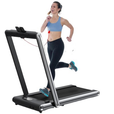 NAYSAYE 2 in 1 Folding Treadmill, Treadmill Under Desk Walking Pad for Home Office, ‎Silver, 24"*46"*48.1"