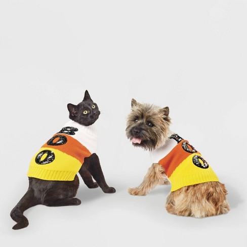 Candy Corn Dog and Cat Sweater - Hyde & EEK! Boutique™ - image 1 of 4