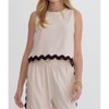 Women's Ric Rac Top and Pants Set - entro - 2 of 4
