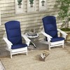 Outsunny Adirondack Chair Cushions, Outdoor Chair Cushions with Seat Cushion, Back Cushion and Ties, Water Repellent Replacement Patio Seat Pads - 3 of 4