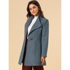 INSPIRE CHIC Women's Classic Stand Collar Long Sleeve Winter Belted Long Coat - 2 of 4