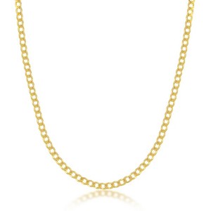 Links of Italy Sterling Silver 3mm Cuban Chain  - Available Sizes: 18  , 20  , 22  , 24  Inches - 1 of 3