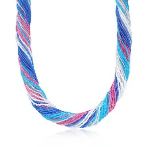 Ross-Simons Italian Multicolored Murano Glass Torsade Necklace With 18kt Gold Over Sterling - 1 of 4