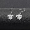 Pit Bull Mom Dog Heart Necklace Dangle Earrings Womens Clear Cubic Zirconia Ginger Lyne Collection - 3 of 4