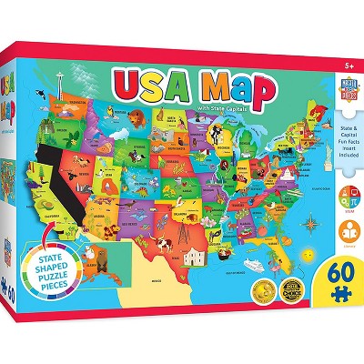 MasterPieces Inc Educational USA Map 60 Piece Jigsaw Puzzle