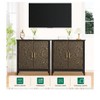 Modern Farmhouse Sideboard Buffet Cabinet with Storage with 2 Doors, Accent Cabinet with Storage, Wood Coffee Bar Cabinet with Adjustable Shelf for - 3 of 4