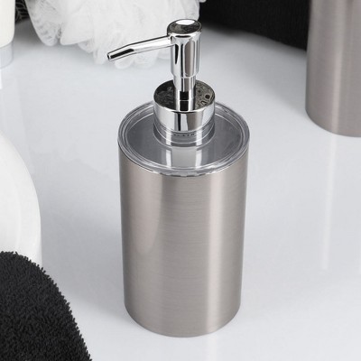 Evideco French Home Goods Modern Brushed Soap Dispenser - 12 fl oz Capacity, Durable Pump for Hand Soap or Lotion