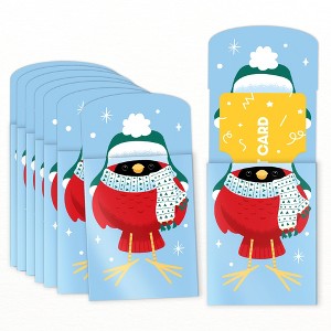 Big Dot of Happiness Winter Birds Gift Card Holders with Envelopes, Holiday Cash Money Holders Gift Card Sleeves, Christmas Nifty Gifty Pack, Set of 8 - 1 of 4