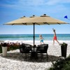Infurnic Patio Umbrellas Double Sided Twin Outdoor Market Extra Large with Crank Handle for Deck, Lawn, Backyard, Brown, 181.1“*106.2"*94.5" - 2 of 2