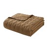 VCNY 3pc Full/Queen Circle Pinsonic Quilt Set Camel: Hypoallergenic Microfiber, Includes 2 Shams - 4 of 4