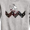 Boys' - Peanuts - Snoopy Skating Pattern Graphic Long Sleeve Fleece Sweatshirt - 2 of 4