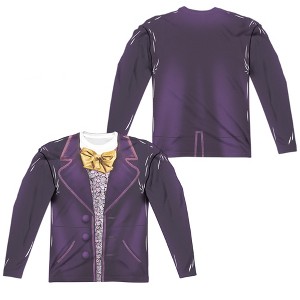 Men's Willy Wonka And The Chocolate Factory Wonka Costume (Front Back Print) Long Sleeve Costume T-Shirt - 1 of 4