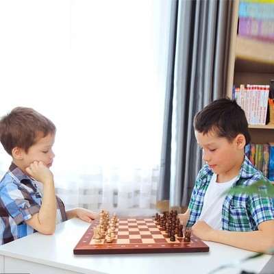 15.75" Brown Maple and Sapele Professional Tournament Chess Board