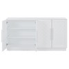 Hostack Sideboard Buffet Cabinet with Storage, Adjustable Shelves and Silver Handles for Dining Room, White - 2 of 4