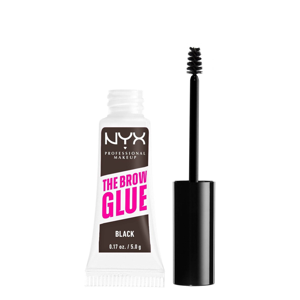 Photos - Other Cosmetics NYX Professional Makeup Brow Glue Eyebrow Gel - Black - 0.17 fl oz 