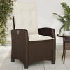 vidaXL Reclining Garden Chair Brown, Cream White - 2 of 4
